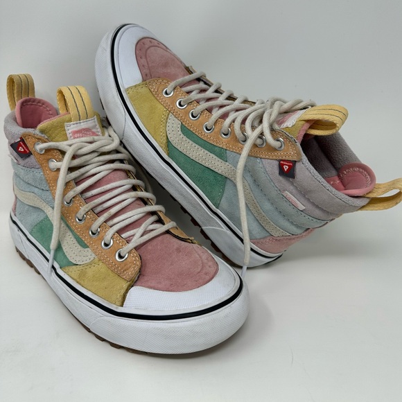 Vans Shoes - Vans Sk8 Hi MTE 2.0 DX Pastel Rainbow Colorblock Sneakers Size Mens 7 Womens 5.5